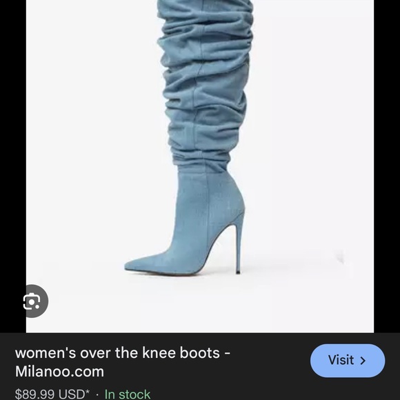 Stylish Blue Women's Boots - Picture 2 of 7